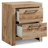 Hyanna Queen Panel Bed with Mirrored Dresser and Nightstand