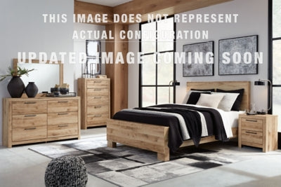 Hyanna King Panel Bed with Storage with Mirrored Dresser and 2 Nightstands