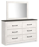 Gerridan King Panel Bed with Mirrored Dresser, Chest and Nightstand