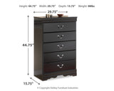 Huey Vineyard Queen Sleigh Headboard Bed with Mirrored Dresser, Chest and Nightstand