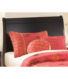Huey Vineyard Twin Sleigh Headboard Bed with Mirrored Dresser