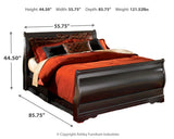 Huey Vineyard Full Sleigh Bed with Dresser