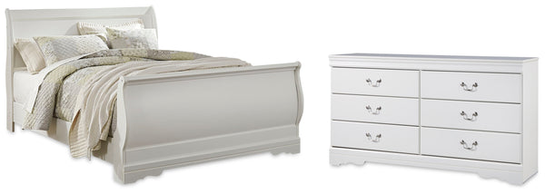 Anarasia Queen Sleigh Bed with Dresser