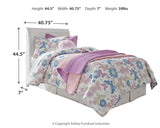 Anarasia Twin Sleigh Headboard Bed with Mirrored Dresser, Chest and Nightstand