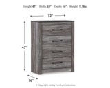 Bronyan King Panel Bed with Mirrored Dresser, Chest and Nightstand
