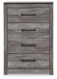 Bronyan King Panel Bed with Mirrored Dresser and Chest