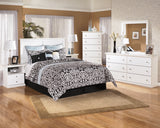 Bostwick Shoals Queen/Full Panel Headboard Bed with Mirrored Dresser, Chest and 2 Nightstands