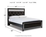 Kaydell Queen Upholstered Panel Storage Bed with Mirrored Dresser and 2 Nightstands