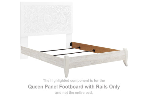 Paxberry Queen Panel Footboard with Rails