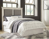 Cambeck King/California King Upholstered Panel Headboard with Mirrored Dresser and Chest