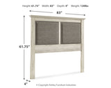 Cambeck King/California King Upholstered Panel Headboard with Dresser