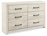 Cambeck King Upholstered Panel Bed with Dresser