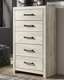 Cambeck King/California King Upholstered Panel Headboard with Mirrored Dresser, Chest and 2 Nightstands