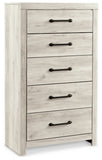 Cambeck Twin Panel Bed with 2 Storage Drawers with Mirrored Dresser and Chest