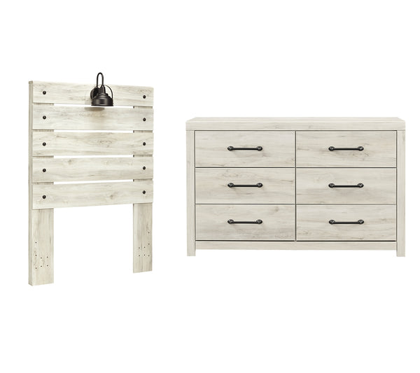 Cambeck Twin Panel Headboard Bed with Dresser