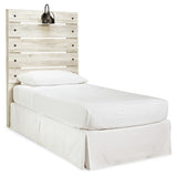 Cambeck Twin Panel Headboard Bed with Mirrored Dresser, Chest and Nightstand