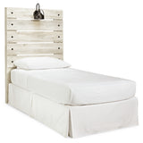 Cambeck Twin Panel Headboard Bed with Mirrored Dresser, Chest and 2 Nightstands