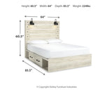 Cambeck Queen Panel Bed with 2 Storage Drawers