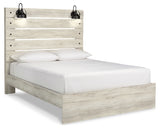 Cambeck Queen Panel Bed with Mirrored Dresser and 2 Nightstands