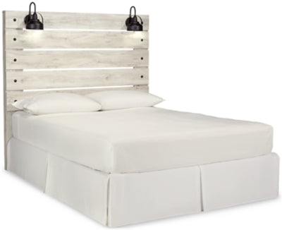 Cambeck Queen Panel Headboard Bed with Mirrored Dresser