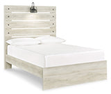 Cambeck Full Panel Bed with Mirrored Dresser and Chest