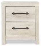 Cambeck Full Panel Bed with 4 Storage Drawers with Mirrored Dresser, Chest and 2 Nightstands