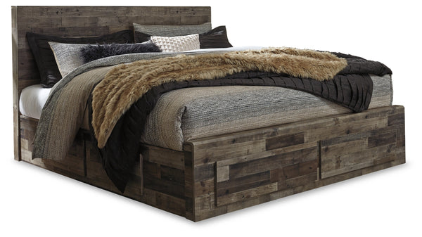Derekson King Panel Bed with 6 Storage Drawers