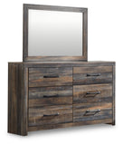 Drystan Full Bookcase Bed with 4 Storage Drawers with Mirrored Dresser and Chest