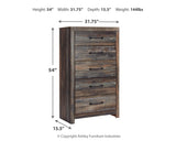 Drystan Full Panel Bed with Mirrored Dresser, Chest and 2 Nightstands