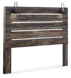 Drystan King Panel Headboard Bed with Mirrored Dresser, Chest and Nightstand