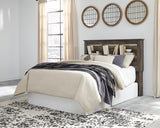 Drystan Queen/Full Bookcase Headboard Bed with Mirrored Dresser and 2 Nightstands