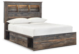 Drystan Full Bookcase Bed with 2 Storage Drawers with Dresser