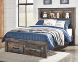 Drystan Full Bookcase Bed with 2 Storage Drawers with Dresser