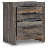 Drystan Queen Panel Bed with Mirrored Dresser and Nightstand
