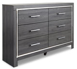 Lodanna King/California King Upholstered Panel Headboard Bed with Dresser