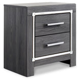 Lodanna Full Upholstered Panel Headboard Bed with Mirrored Dresser, Chest and 2 Nightstands