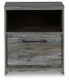 Baystorm Queen Panel Headboard with Mirrored Dresser, Chest and 2 Nightstands