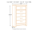 Brinxton Queen/Full Panel Headboard Bed with Mirrored Dresser and Chest