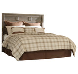 Juararo Queen Panel Headboard Bed with Mirrored Dresser and 2 Nightstands