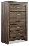 Juararo King Panel Bed with Mirrored Dresser and Chest