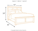 Juararo Queen Panel Bed with Mirrored Dresser
