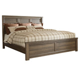 Juararo California King Panel Bed with Mirrored Dresser and 2 Nightstands