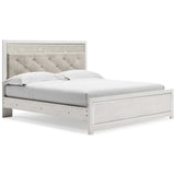 Altyra King Panel Bed with Mirrored Dresser