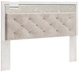 Altyra King Panel Headboard Bed with Mirrored Dresser and Chest