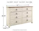 Willowton Twin Panel Headboard Bed with Dresser