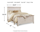 Willowton Queen Panel Bed with 2 Nightstands