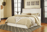 Willowton King/California King Panel Headboard Bed with Mirrored Dresser