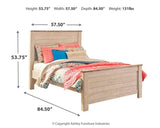 Willowton Full Panel Bed with Nightstand