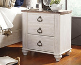 Willowton Full Panel Bed with Nightstand