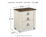 Willowton Twin Panel Bed with Nightstand